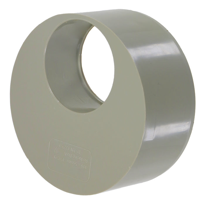 110mm to 56mm (50mm) Solvent Weld Soil System Waste Pipe Reducer Adaptor (Olive Grey)