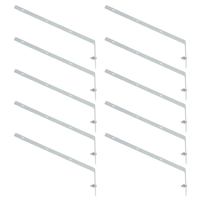 Gutter Top Rafter Bracket Universal Galvanised Steel Fascia Support Fixings (Pack of 10, 300mm)