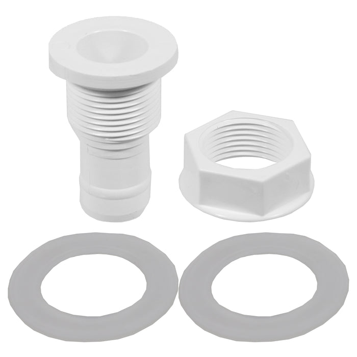 Rainwater Diverter 65mm Square 68mm Round Downpipe Water Butt Kit (White)