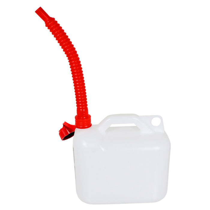 Fuel Can 5L Large Plastic Petrol Diesel Jerry Can Clear Opaque Extension Spout