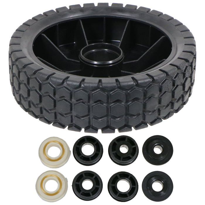 Universal 6" Lawnmower Wheel 150mm Tyre Reducer Bushes