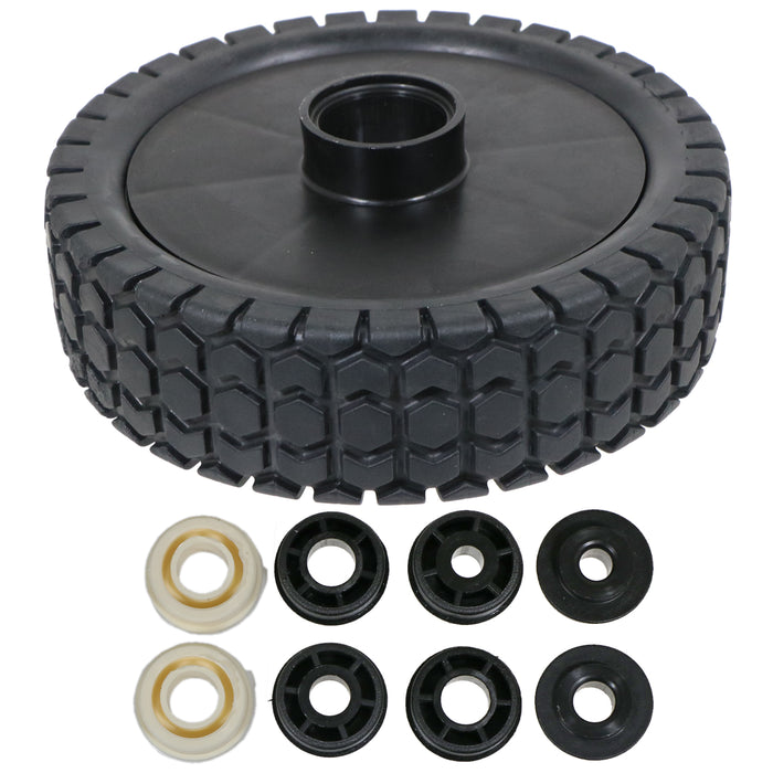 Universal 6" Lawnmower Wheel 150mm Tyre Reducer Bushes