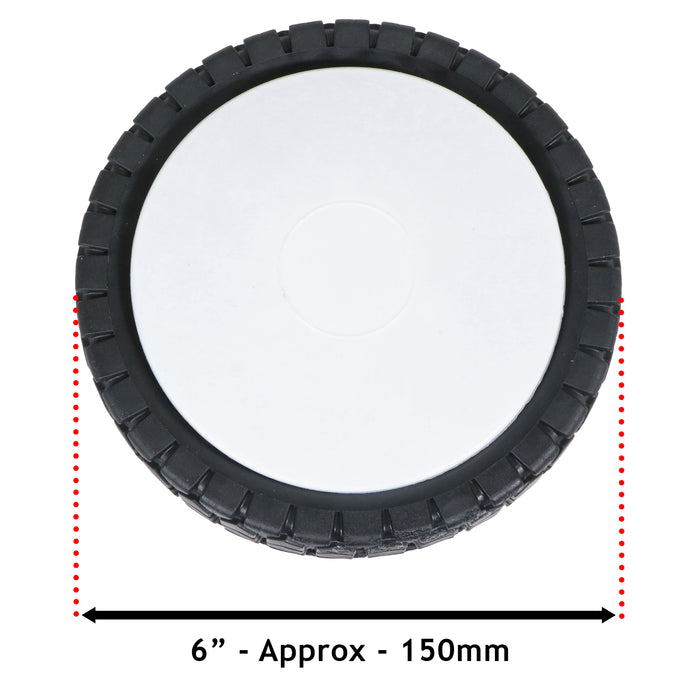 Universal 6" Lawnmower Wheel 150mm Tyre Reducer Bushes