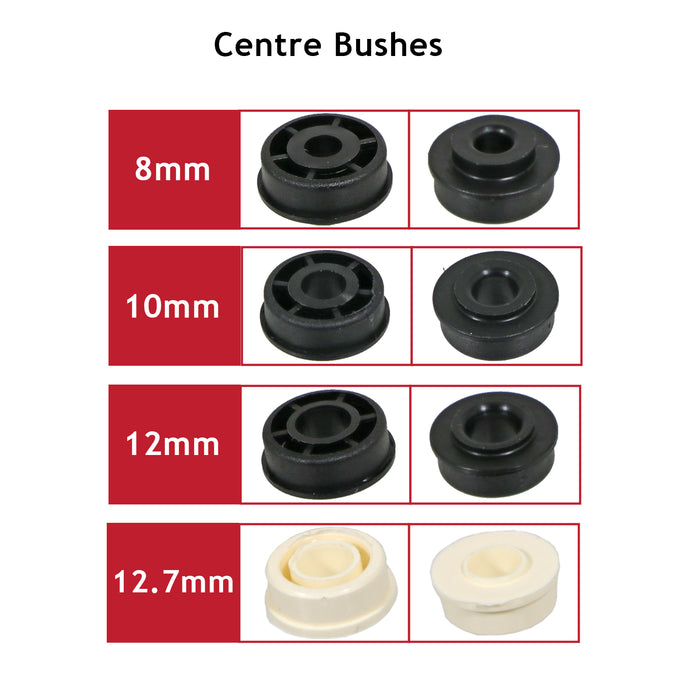 Universal 6" Lawnmower Wheel 150mm Tyre Reducer Bushes