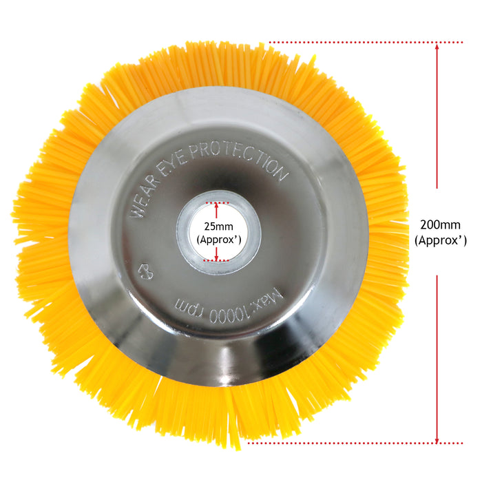 Nylon Brush Head for Strimmer 8inch Brushcutter Trimmer Universal
