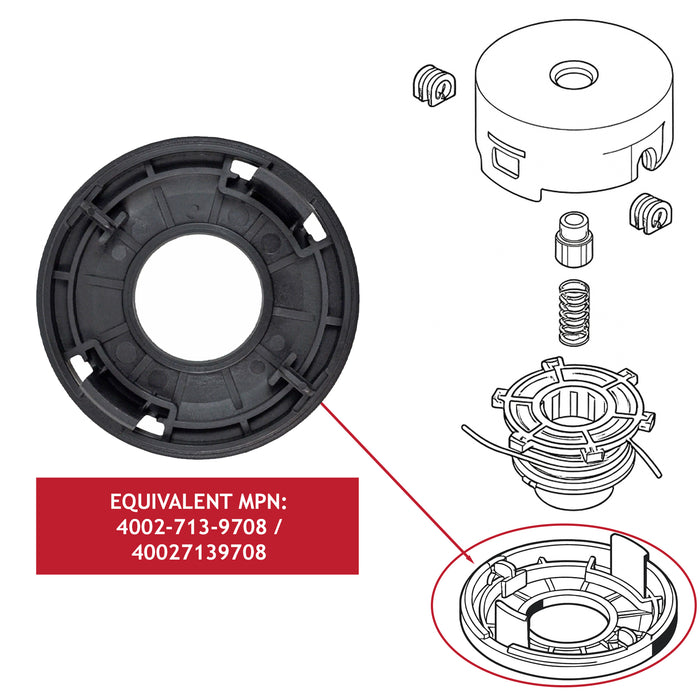 Spool Cap for Stihl Autocut C25-2 25-2 Trimmer Head Base Plate Cover 4002-713-9708 FS FR KM