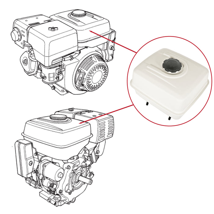 Fuel Tank for Honda GX340 GX390 Engine 17510-ZE3-010ZA 17510 ZE3 010ZA 6L