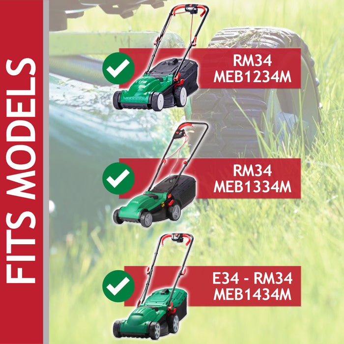 Metal Blade for Qualcast RM34 MEB1234M MEB1434M MEB1334M Lawnmower (34cm)