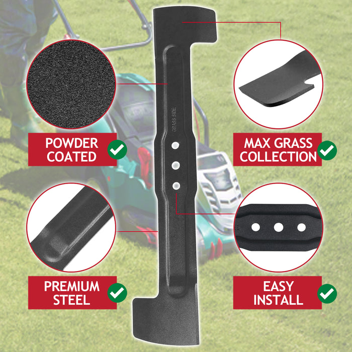 Metal Blade for Bosch Rotak 34 34R 34GC 340R 340ER Lawnmower (34cm