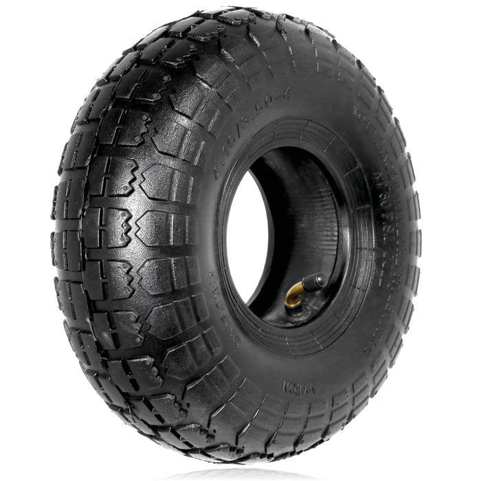 Wheelbarrow Wheel Tyre and Inner Tube (4.10-4 3.50-4, 30psi) 4 inch cart trolley