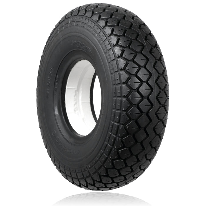 Mobility Scooter Tyre 4.00 x 5 Solid Block Tread 4.00-5 400x5 Black No Puncture (2 Pack)