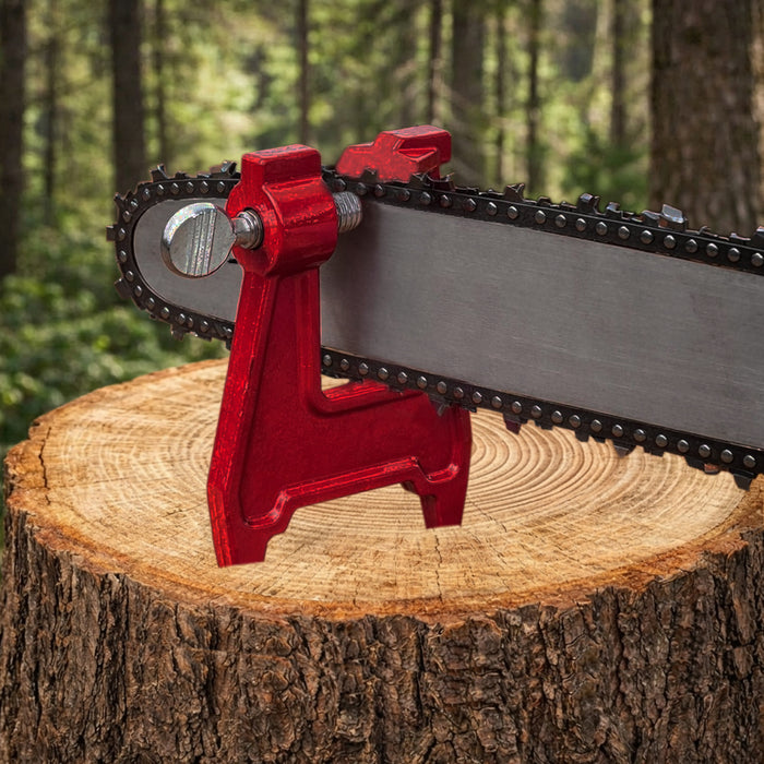 Chainsaw Stump Vice Chain Sharpening Secure Clamp Tool Vise Heavy Duty
