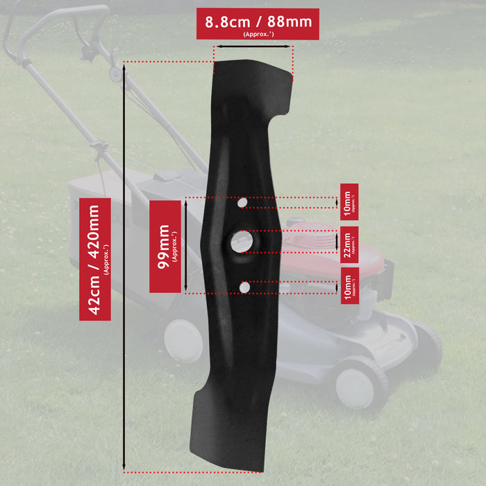 Blade for Honda HRB425 HRB425C HRB425C1 Lawnmower 16.5" 42cm 72511-VG8-010 + Sharpener