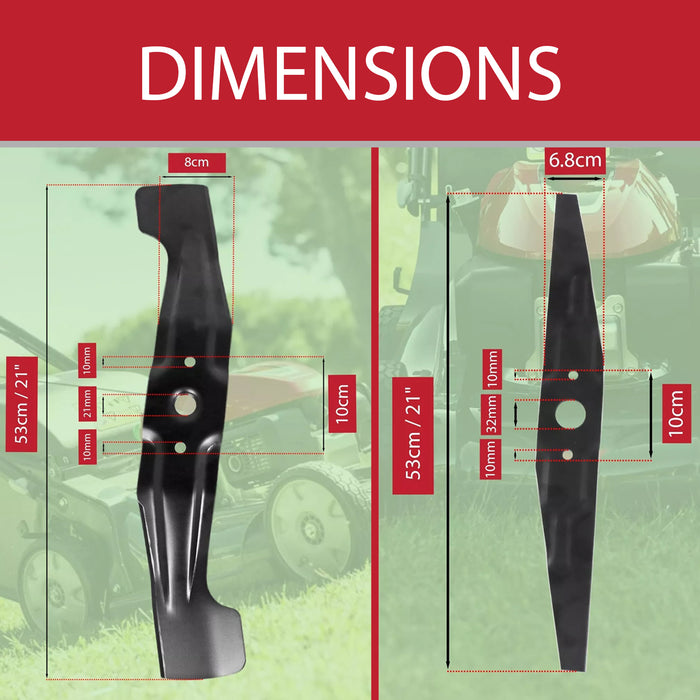 Blade for Honda HRX537C Lawnmower 21" 53cm Lower Upper 72511VH7000 72531VH7000