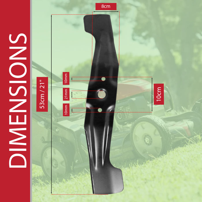 Blade for Honda HRX537C HME HXE TD Lawnmower 21" 53cm Lower Cutter 72511-VH7-000 + Sharpener