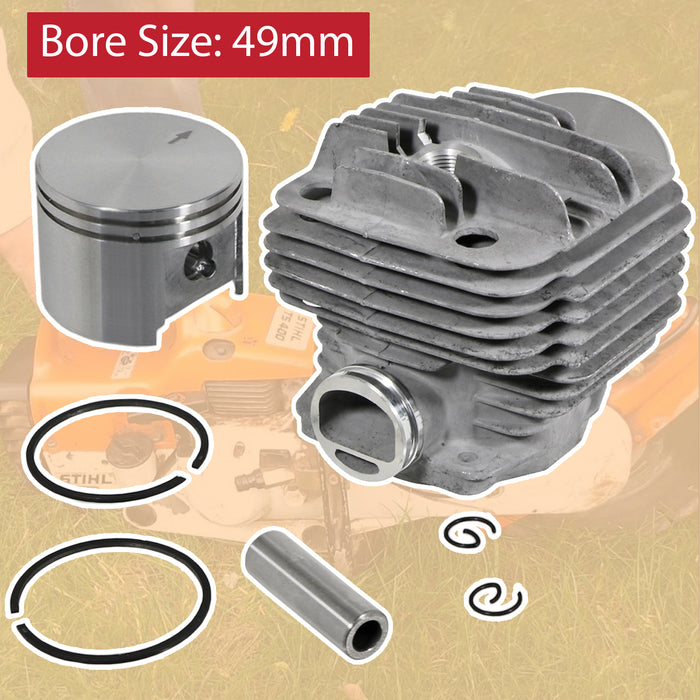 Cylinder Piston Kit for Stihl TS400 Cut Off Saw Disc Cutter Bore Size 49mm