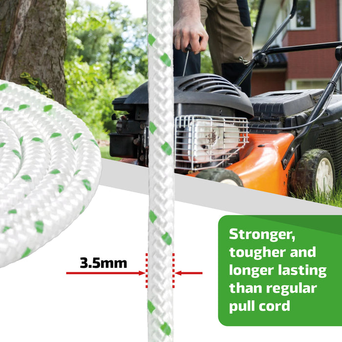 Pull Cord 3.5mm x 100m Starter Rope Recoil Lawnmower Chainsaw Strimmer UNIVERSAL