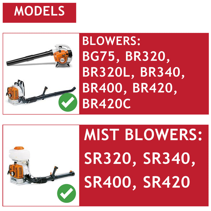 Grommet Seal for Stihl Blower BG75 BR320 BR340 BR380 BR400 BR420 SR320 SR400 x 2