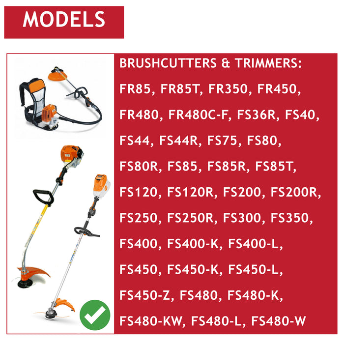 Grommet Seal for Stihl Brushcutter FS40 FS75 FS85 FS120 FS200 FS300 FS400 FS480 Trimmer x 2