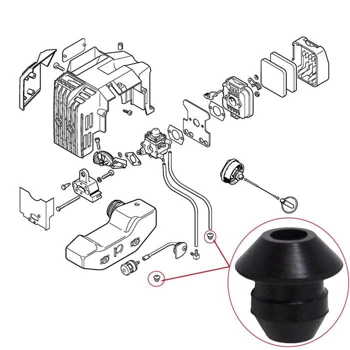 Grommet Seal for Stihl Hedge Trimmer HL75 HS45 HS72 HS74 HS75 HS76 HS80 HS85