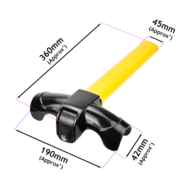 Steering Wheel Lock Bar Heavy Duty Car Van Lawnmower Anti Theft Security 2 Keys