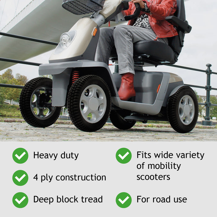 Tyre 3.00 x 8 Mobility Scooter Universal 300x8 Wheel + Straight Schrader Valve Inner tube 8 inch Rim
