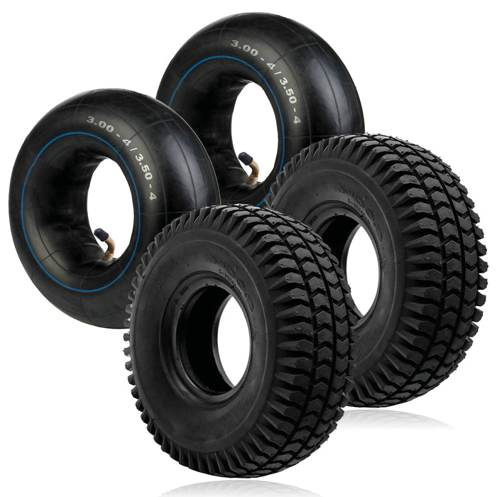 Tyre 3.00-4 Pneumatic Mobility Scooter 300x4 3.00x4 260x85 4" Rim + inner tube x 2