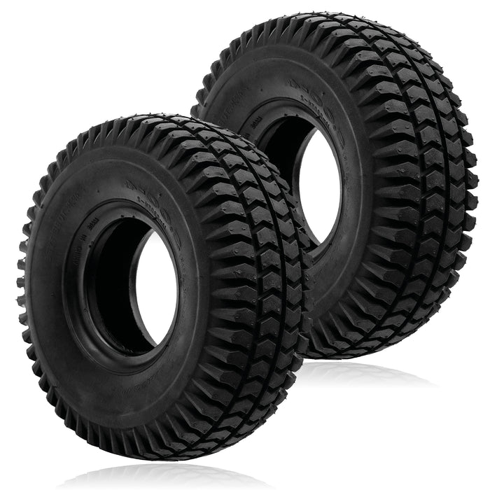Tyre 3.00-4 Pneumatic Mobility Scooter Block Tread 300x4 3.00x4 260x85 4" Rim x 2