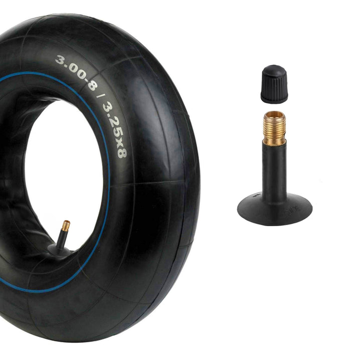 SPARES2GO Inner Tube 3.00x8 3.25x8 Straight Schrader Wheel Barrow Trailer Mobility Scooter Cart