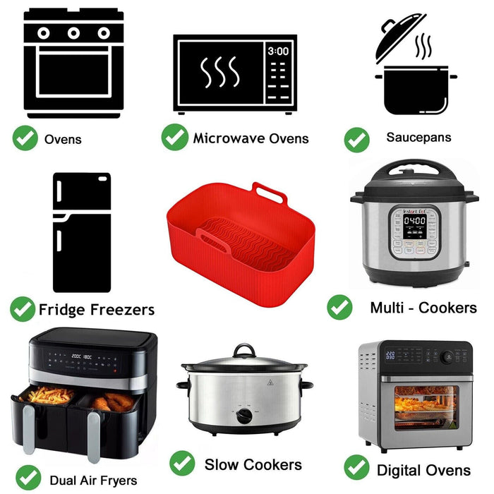 Basket for Scoville 8L Digital Air Fryer Drawer Liner Silicone Pot x 2