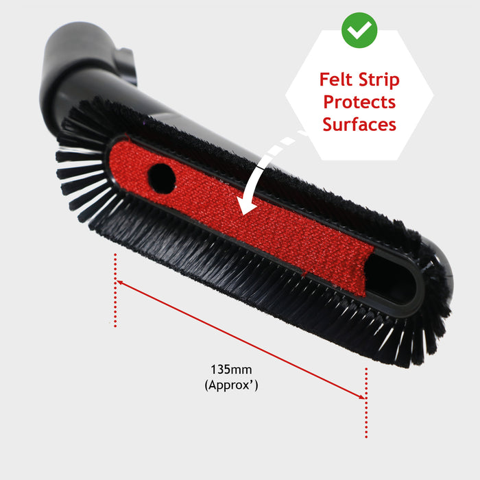 Brosse D'aspirateur Combinée Universelle - Compatible Miele Classic C1, C3, Compact, Série S - Pour Sols Durs Et Tapis - Raccord 35 Mm