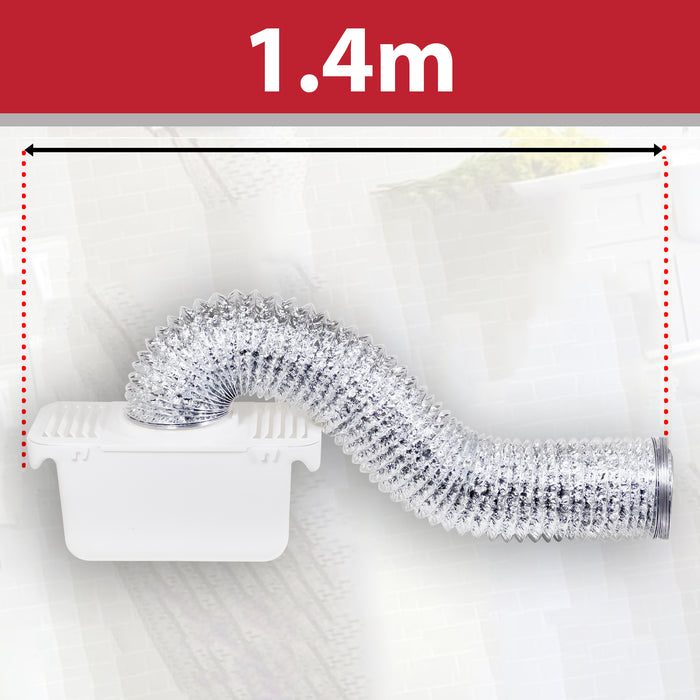 Tumble Dryer Vent Kit for Hotpoint Indesit Aluminium Hose + 3 x Adaptor 1.4m