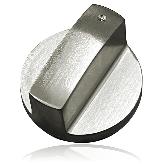 UNIVERSAL Metal Oven Knob Switch Silver Cooktop Stove Hob 6mm D Replacement