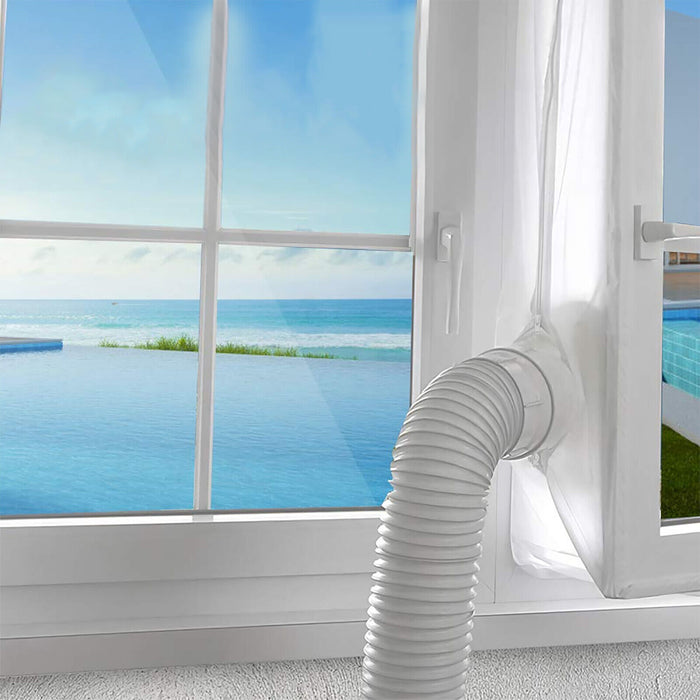 Air Con Window Seal Kit Portable AC Air Conditioning Zip Hose Vent 3m Universal
