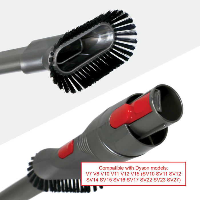 Long Crevice Tool Brush 2-in-1 for VACTechPro V15 400mm Angled