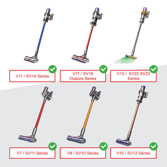 Long Crevice Tool Brush 2-in-1 For DYSON V7 V8 V10 SV10 SV11 SV12 400mm Angled