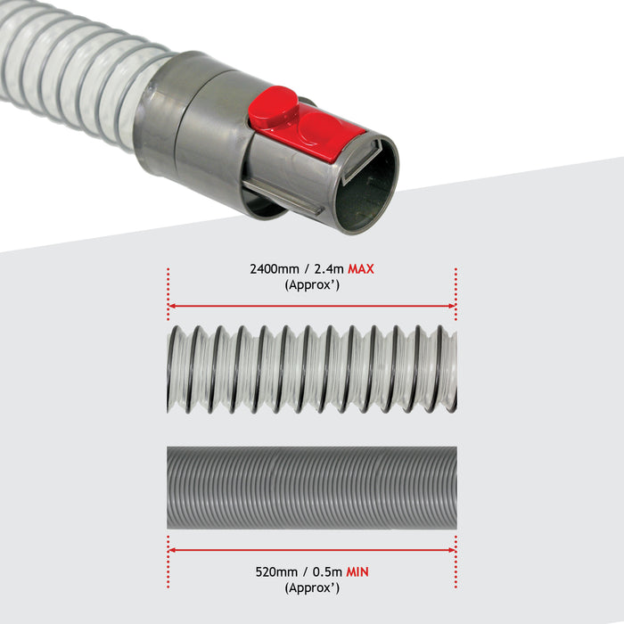 Long Crevice Tool Brush 2-in-1 for VACTechPro V15 400mm Angled