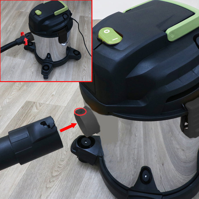 Hose for Argos Guild GWD16 16L GWD30 30L Wet & Dry Vacuum Cleaner 2m + Tool Adaptor