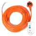 Lawnmower Power Cable 20 Metre Mains Lead + RCD Safety Plug Trip Switch Adaptor