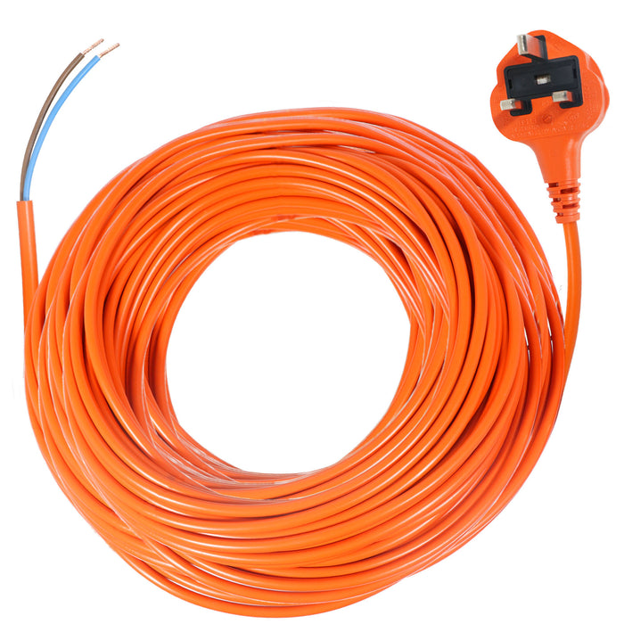 Lawnmower Power Cable 20 Metre Mains Lead + RCD Safety Plug Trip Switch Adaptor