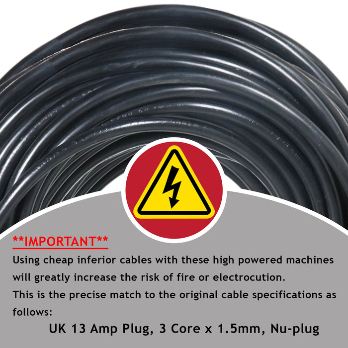 Cable for Numatic Twintec TT345 TT455 TT665 TT3035 TT3045 TT4045 Scrubber Polisher