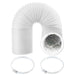 Hydroponics Vent Hose 4" x 2.5m PVC Aluminium Foil Insulated Duct Outlet Pipe + Clamp Clips