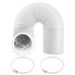 Universal Cooker Hood Extractor Vent Hose 5" x 2.5m PVC Aluminium Foil Insulated Duct Outlet Pipe + Clamp Clips