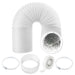 Universal Insulated Vent Hose 5" x 2.5m Flexible PVC Aluminium Foil Lined Duct Outlet Pipe Extension Kit