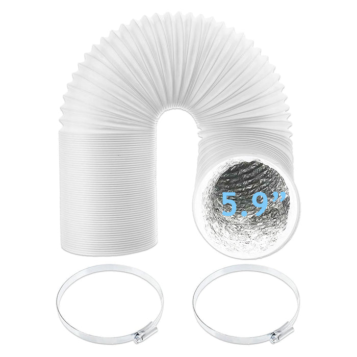 Vent Hose for Electriq Air Con Conditioner AC 5.9" 3m Insulated Pipe Clips