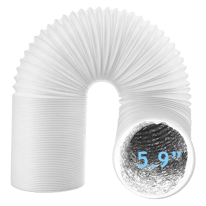 Vent Hose for Electriq Air Conditioner 5.9" 3m Aluminium Foil Insulated AC Pipe
