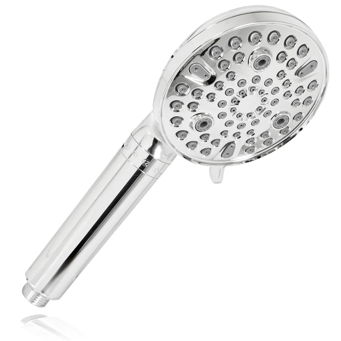 Universal Shower Head and Filter Multi Function 9 Power Modes Massage Mist Chrome