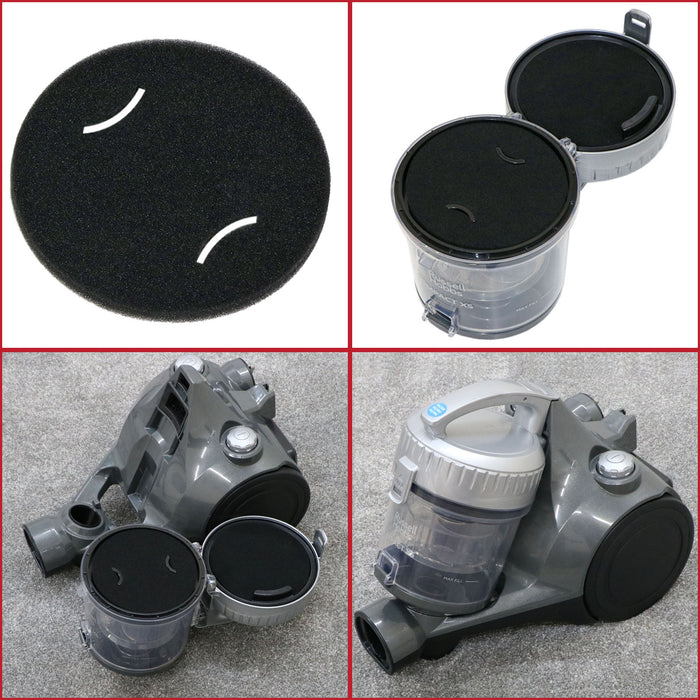 Foam Filter for Russell Hobbs RHCV1611 Compact XS RHCV3101 Atlas2 RHCV3601 Pet x 2