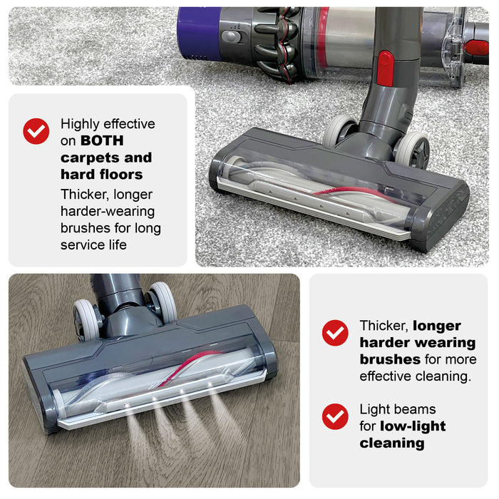 Brush Head for Dyson V7 V8 V10 V11 V15 Animal Motorhead Motorised Vacuum Turbine