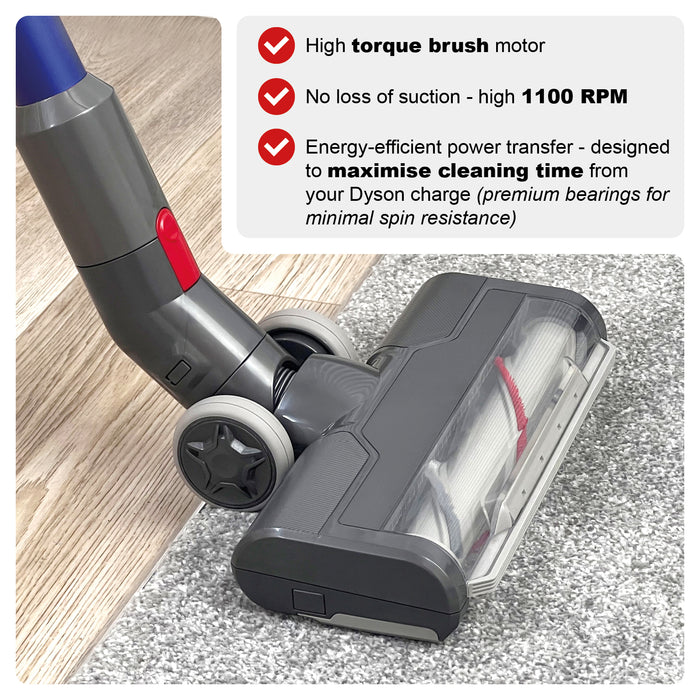 Brush Head for Dyson V7 V8 V10 V11 V15 Animal Motorhead Motorised Vacuum Turbine